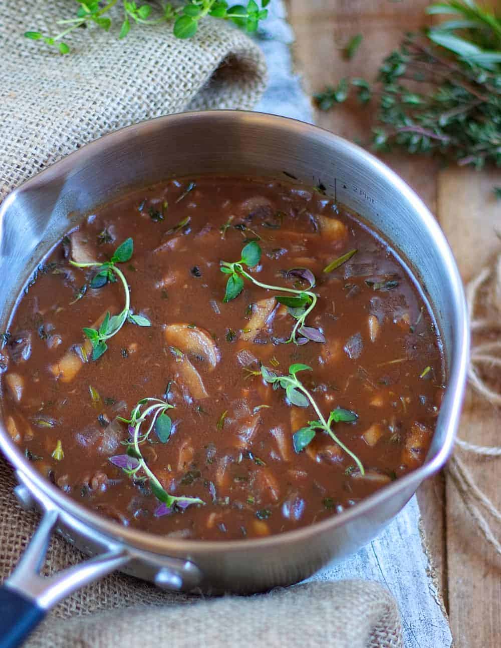 Mushroom Gravy The best Gluten Free & Vegan gravy for Christmas
