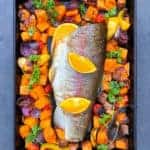 Orange Stuffed Trout & Med Veg