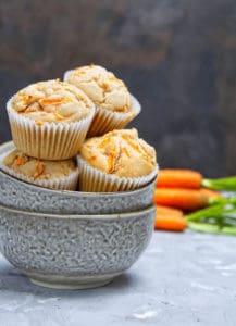 Carrot Cake Cupcakes stacked