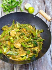 Veggie Thai Green Curry Wok