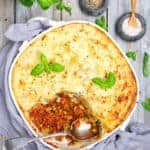 Lentil Shepherds Pie Top open