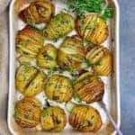 Thyme Infused Hasselback Potatoes Tray