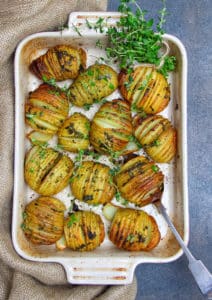 Thyme Infused Hasselback Potatoes Tray