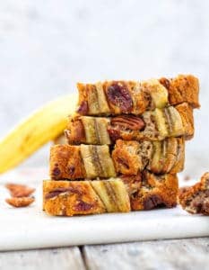 The Best Free-From Banana Bread Stacked