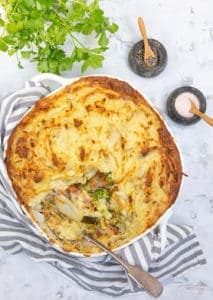 Zero Waste Veggie Pie Top open
