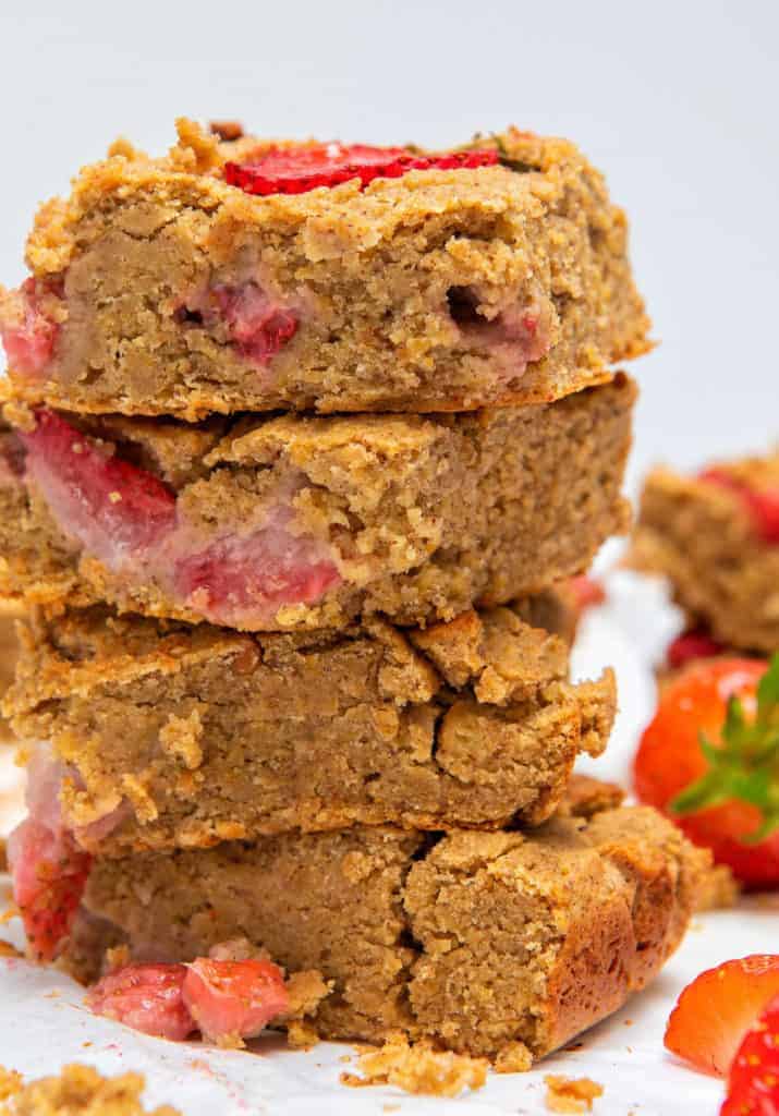 Peanut Butter Strawberry Blondies Healthy Living James Gluten Free