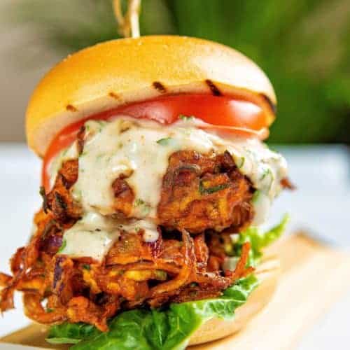 Banging Bhaji Burger Healthy Living James Gluten Free & Vegan with only 7 ingredients!
