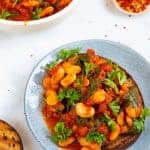 Spicy Butterbeans on Toast front