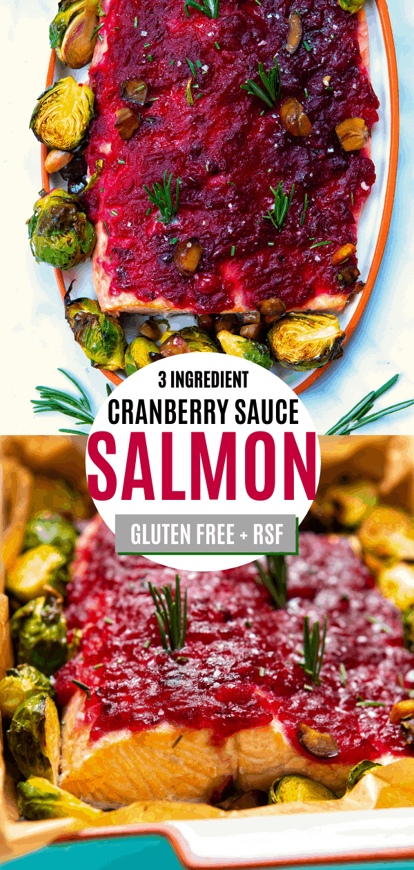 Cranberry Sauce Baked Salmon Simple 3 ingredient Christmas dinner