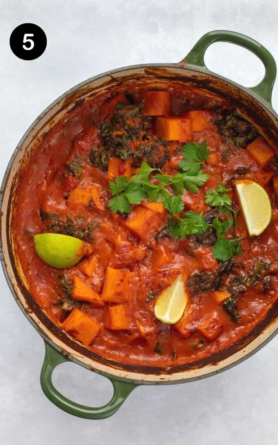 OnePot Sweet Potato and Chickpea Curry (only 5 minutes prep