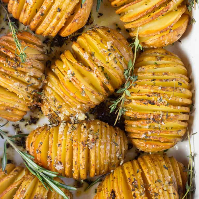 Crispy Hasselback Potatoes (with garlic salt) Healthy Living James