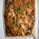 Mushroom Stroganoff Pasta Bake Square