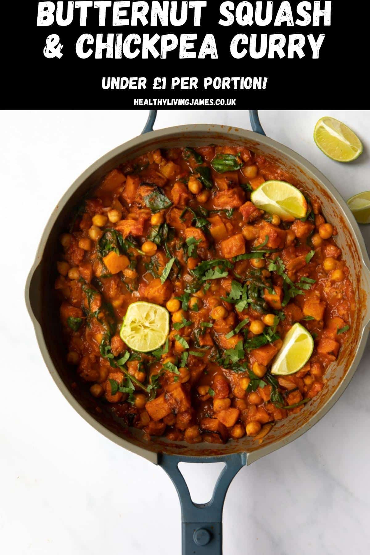 Easy Butternut Squash and Chickpea Curry - Healthy Living James