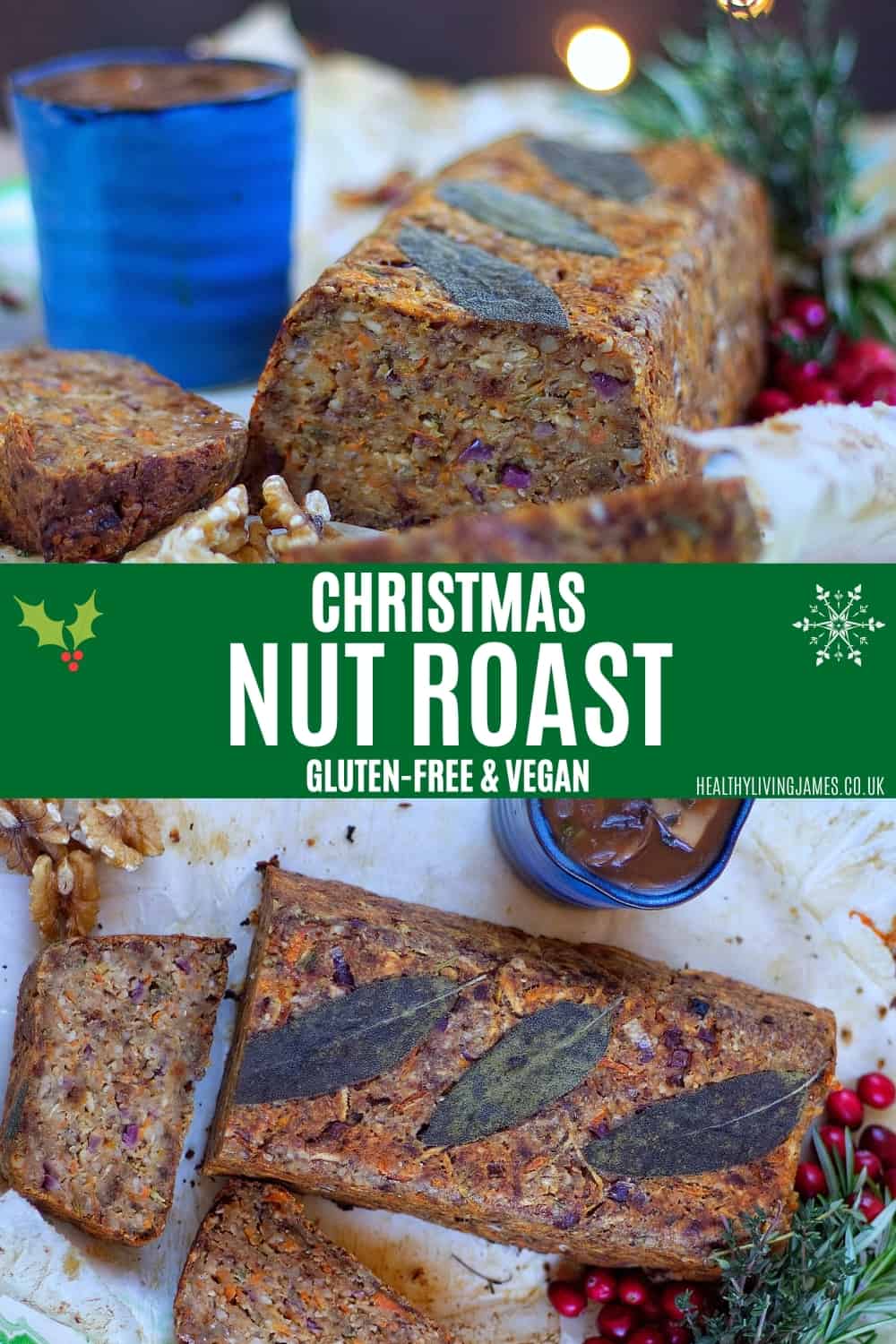 Christmas Nut Roast (gluten free & vegan) - Healthy Living James