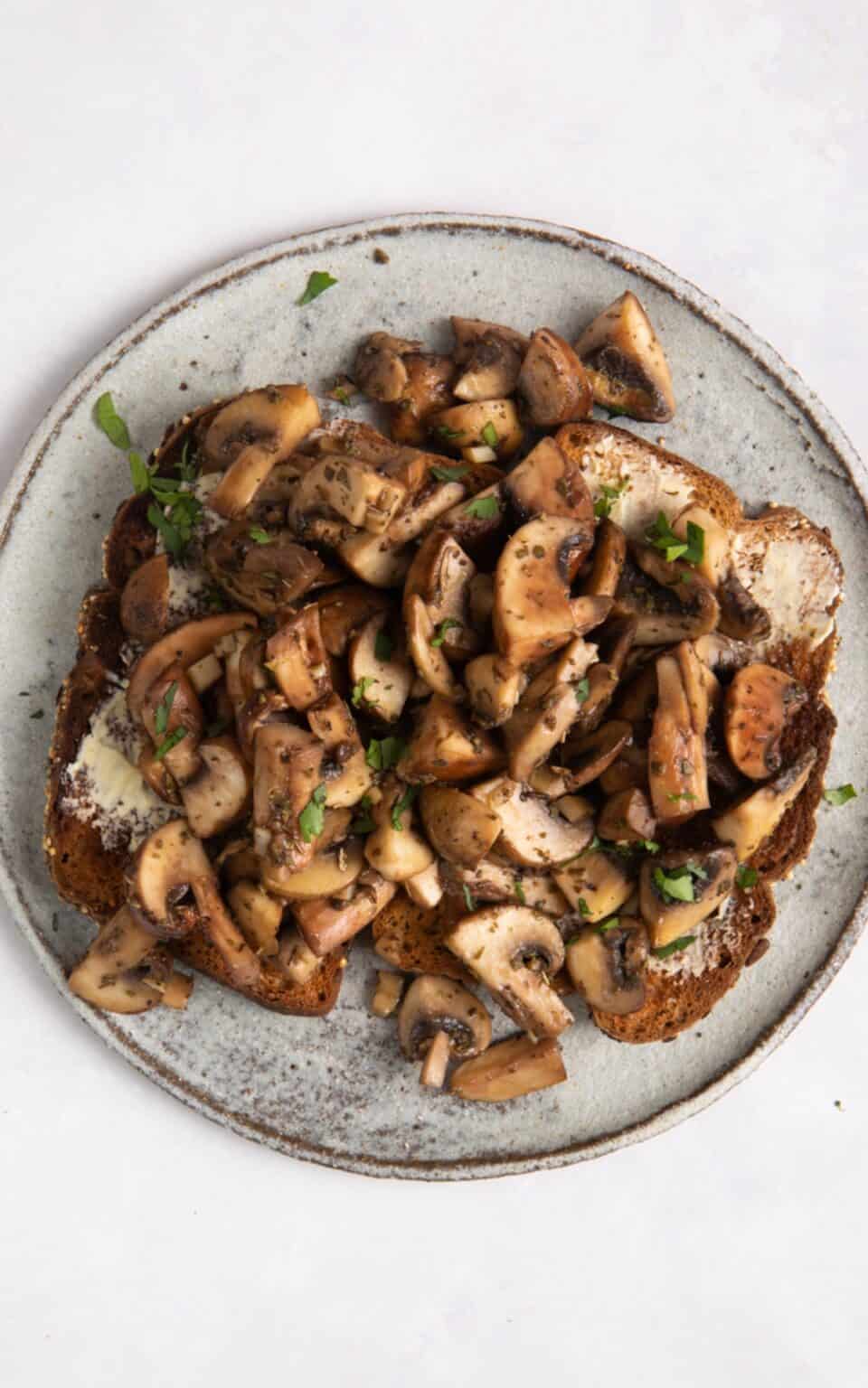 Garlic Mushrooms on Toast Healthy Living James
