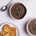 mushroom soup with gluten free toast.