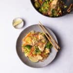 Vermicelli Noodles with vegetables and tofu.