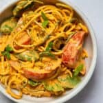 Courgette Salad served in a bowl.