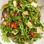 rocket salad with parmesan cheese.