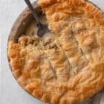 chicken and leek pie.