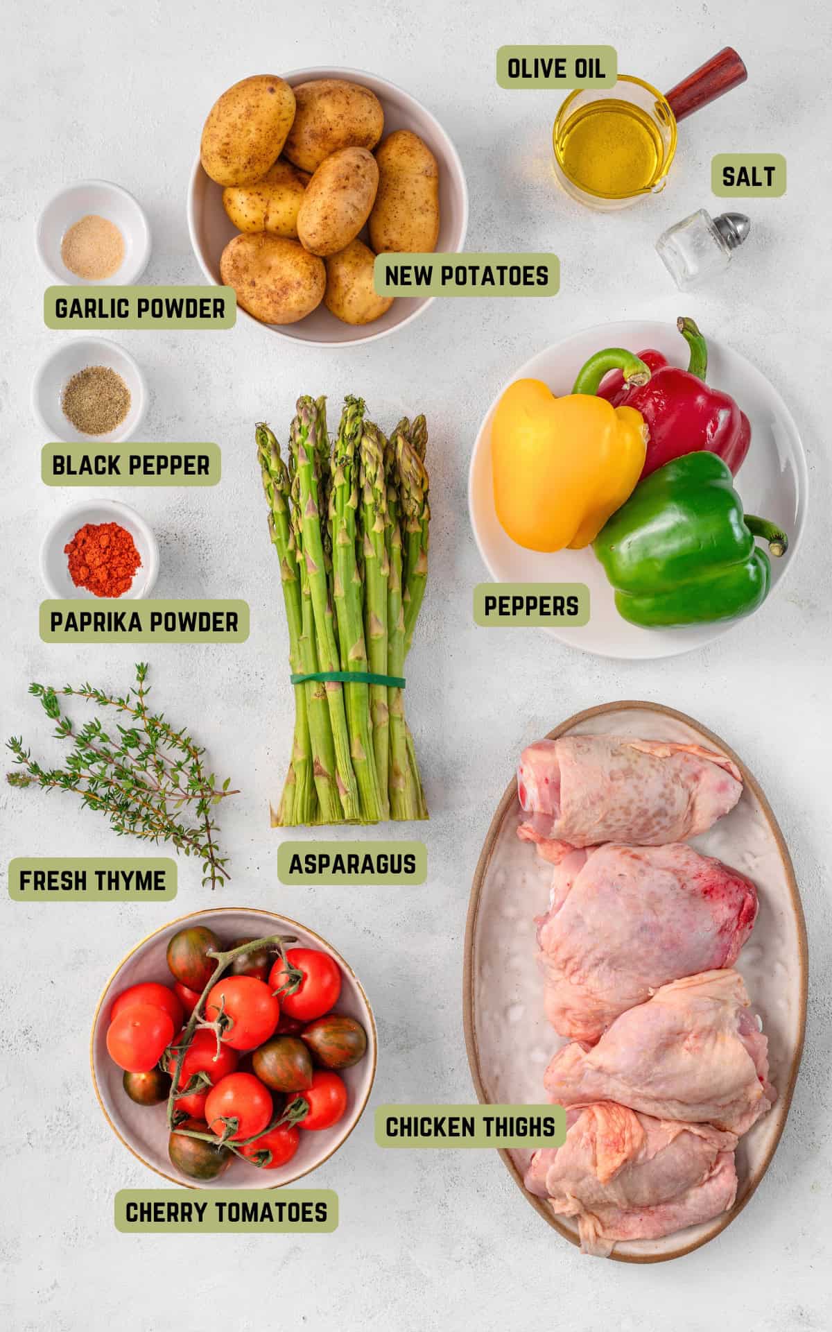 Chicken Thighs Traybake Ingredients
