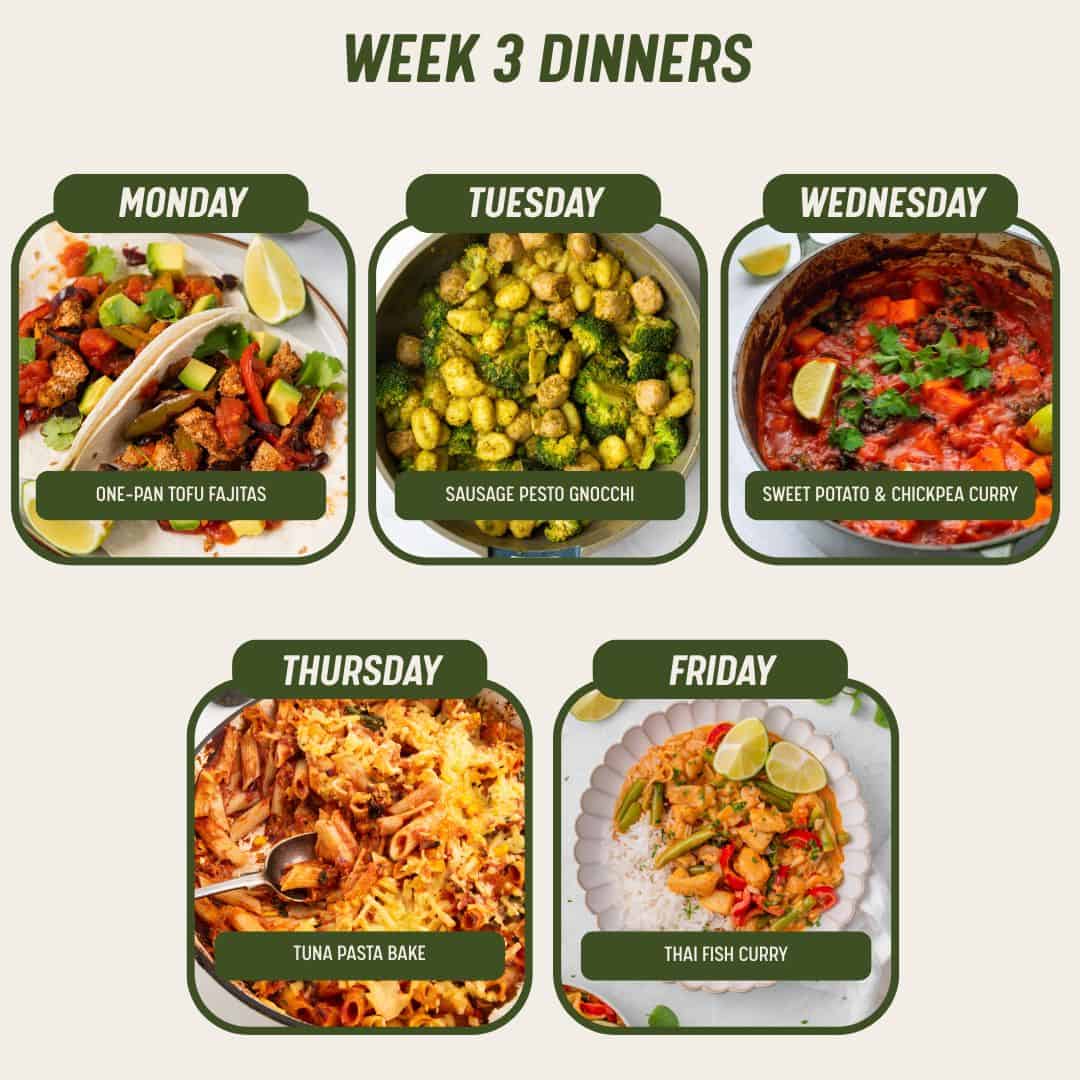 Week 3 Dinners - 26/1/26
