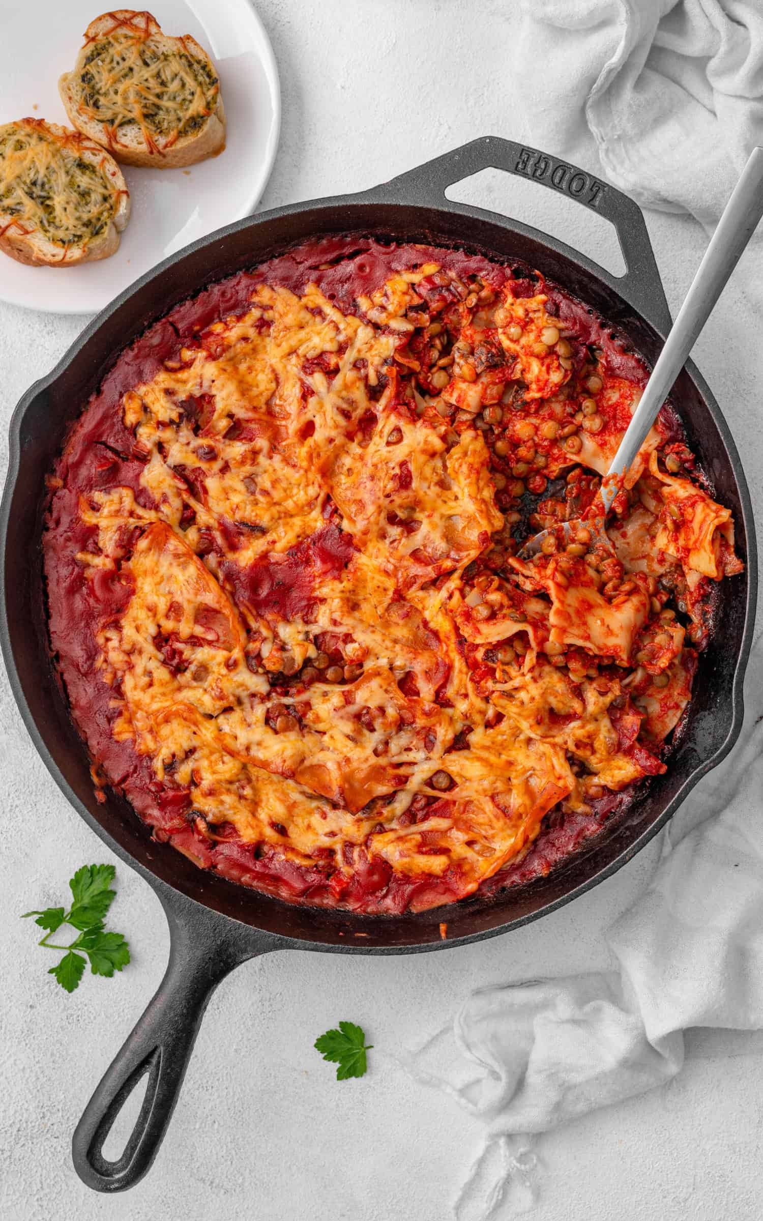 One-Pot Lentil Lasagne