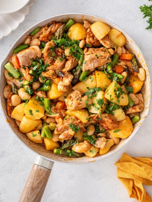 One-Pot Paprika Chicken with Asparagus.