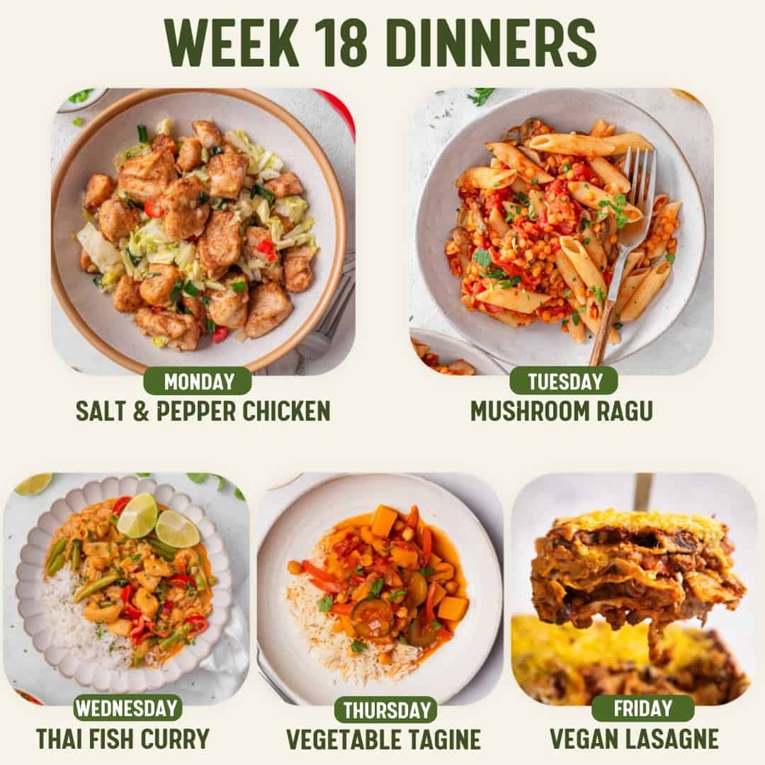 Week 18 Dinners - 11/5/26