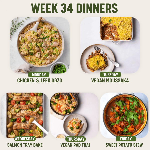 Week 34 Dinners - 31/8/26