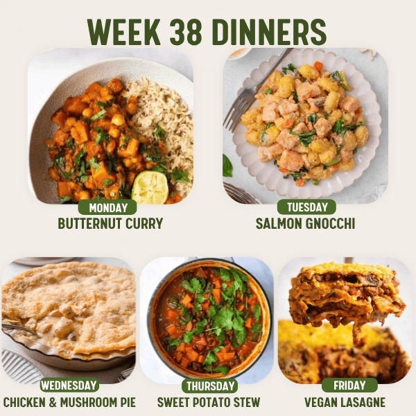 Week 38 Dinners - 28/9/26